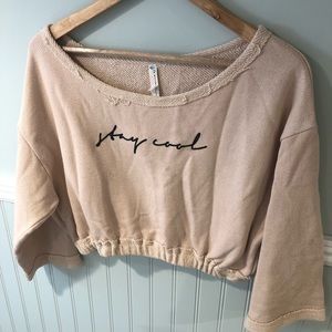 Free People Stay Cool Cropped Pullover